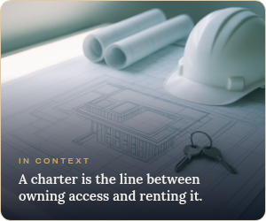 A charter is the line between owning access to the banking system and renting it.